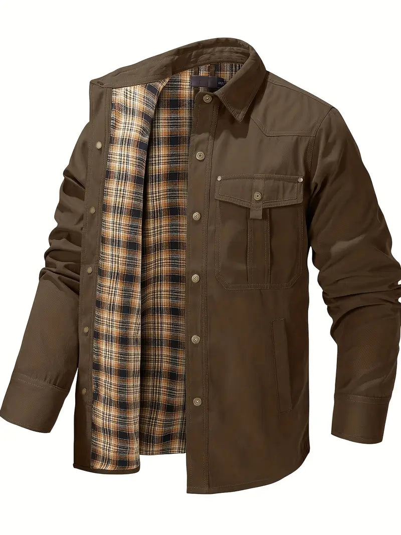 Minimalistische Knopfjacke für Herren