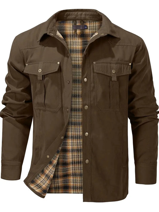 Minimalistische Knopfjacke für Herren