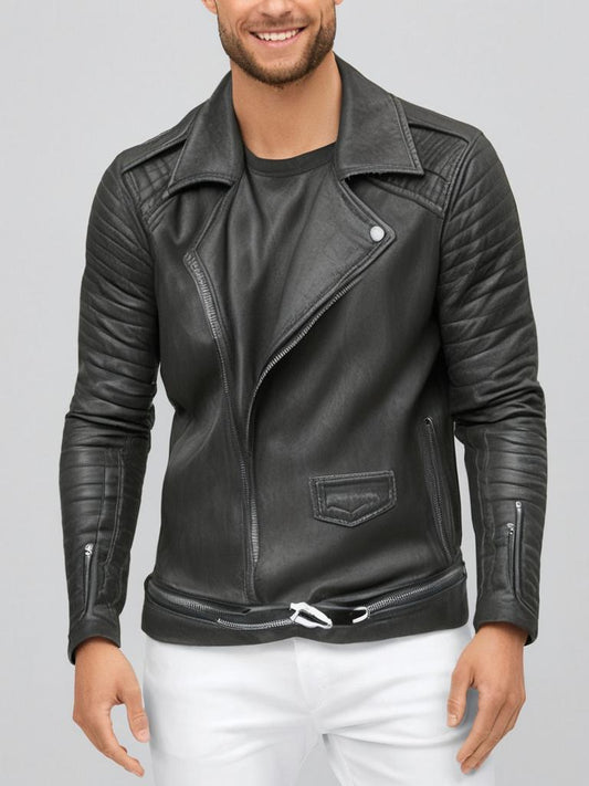 Stylische Herren Lederjacke