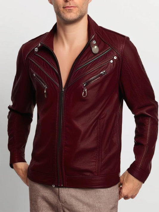 Elegante Herren Lederjacke