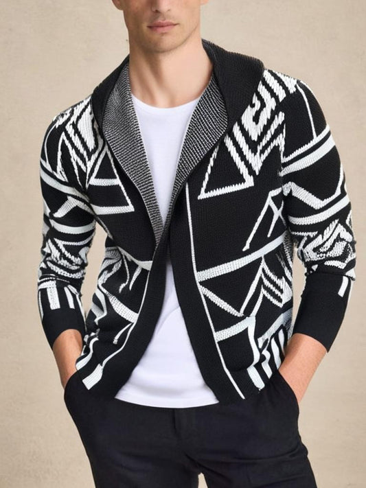 Gestrickte Herren Strickjacke