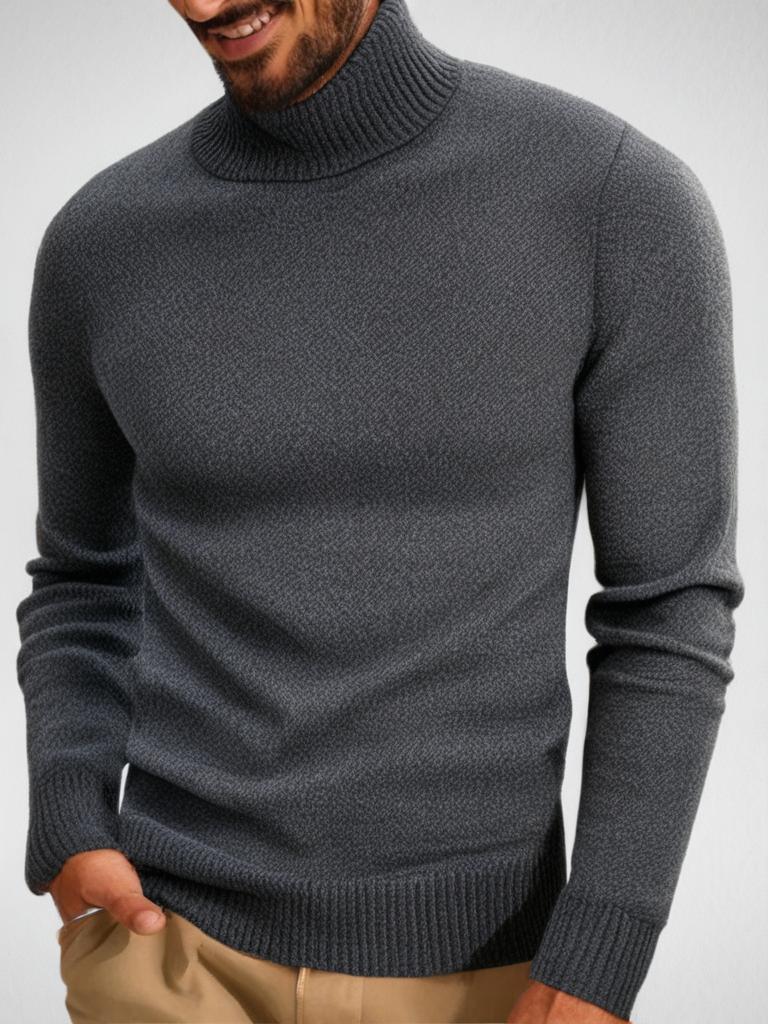 Warmer Basic Herren Rollkragenpullover