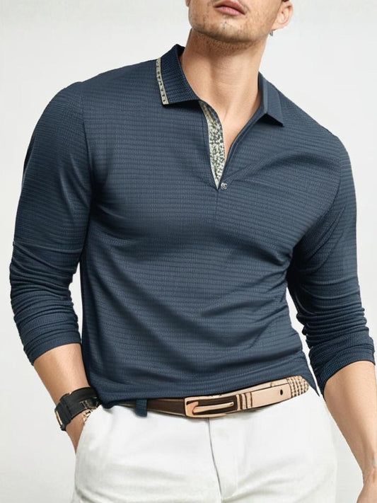 Sportliches Herren Langarm-Poloshirt